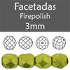 Cristal Checo - Facetada - 3mm - Saturated Metallic Primrose Yellow (100 Uds.)