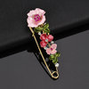 Fornitura - Broches - Imperdible - 78x21mm - Flores Rosa (1 Uds.)