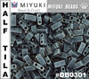 HTL2001 - Miyuki - Half Tila - 5x2,3x1,9mm - Matte Metallic Gunmetal (5 gramos)