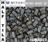 HTL2002 - Miyuki - Half Tila - 5x2,3x1,9mm - Matte Metallic Grey (5 gramos)