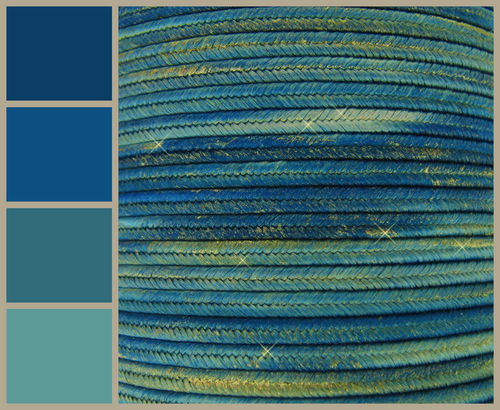 Soutache ARTISTIK - Colección METALLIK VINTAGE - 3mm - Viridian blue (2 m.)