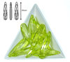 Gota acrilica facetada - 35x09x05mm - Chartreuse - 12 (2 Uds.)