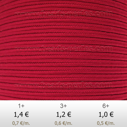 Textil - Soutache-Poliester - 3mm - Alizarin (2 metros)