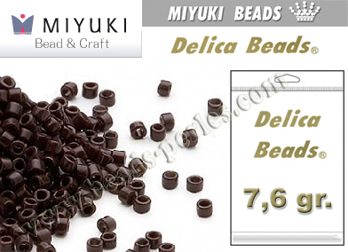 DB0734 - Miyuki - Delica - 11/0 - Opaque Chocolate Brown (bolsa de 7,6 gr.)