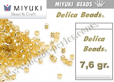 DB0042 - Miyuki - Delica - 11/0 - Silver-Lined Gold (bolsa de 7,6 gr.)