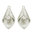 Fornitura - Colgante "gota tulipa con perla sintética" - 30x15mm - Silver (2 Uds.)