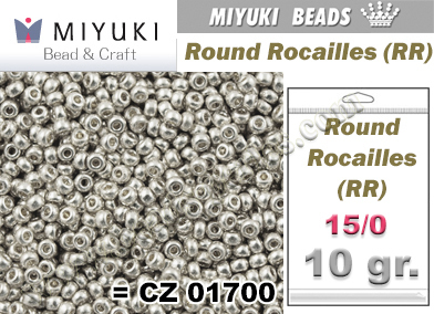 Miyuki - Rocalla - 15/0 - Silver Satin (10 gramos)