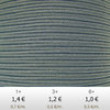 Textil - Soutache-Poliester - 3mm - Cambridge Blue (2 metros)