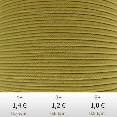 Textil - Soutache-Poliester - 3mm - Flaxen (2 metros)