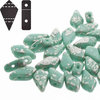Cristal Checo - Kite Beads - 9x5mm - Silver Splash Turquoise (5 gr.)