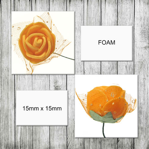 Aplique - Coser o pegar - 1,5cm (aprox.) - Flor de Foam - Carrot - 098 (1 Uds.)
