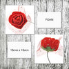 Aplique - Coser o pegar - 1,5cm (aprox.) - Flor de Foam - Red - 100 (1 Uds.)