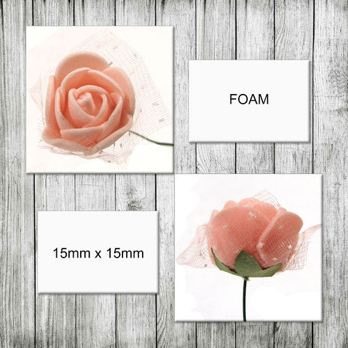 Aplique - Coser o pegar - 1,5cm (aprox.) - Flor de Foam - Peach Rosé - 102 (1 Uds.)