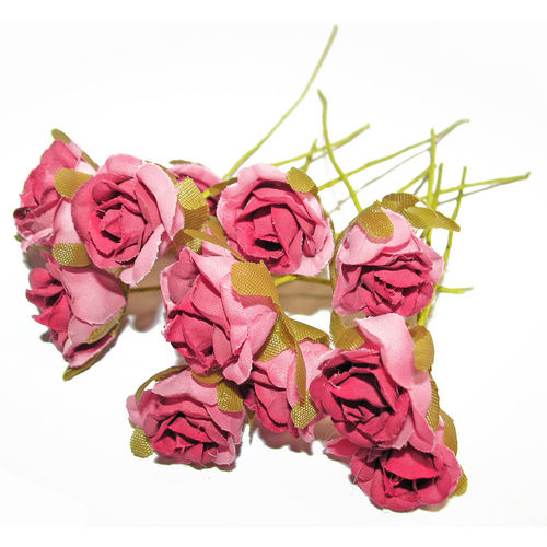 Aplique - Coser o pegar - 2cm (aprox.) - Flor de Tela "Sfumato" - Pink - 103 (1 Uds.)