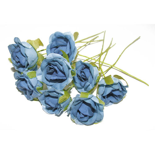 Aplique - Coser o pegar - 2cm (aprox.) - Flor de Tela "Sfumato" - Blue - 104 (1 Uds.)