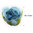 Aplique - Coser o pegar - 2cm (aprox.) - Flor de Tela "Sfumato" - Blue - 104 (1 Uds.)