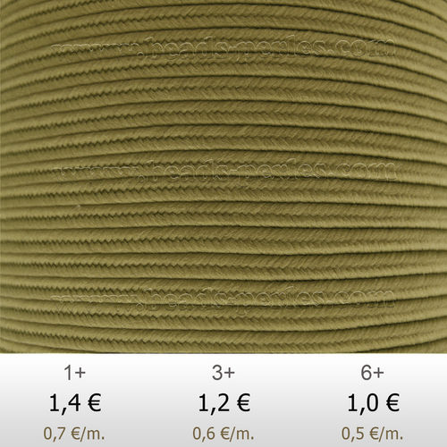 Textil - Soutache-Poliester - 3mm - Raw Linen (2 metros)