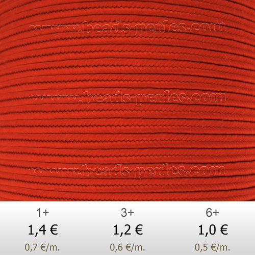 Textil - Soutache-Poliester - 3mm - Poppy (2 metros)