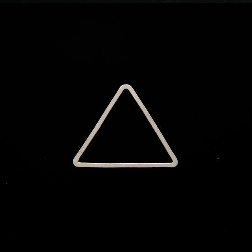 Fornitura - Marco (Frame) - Triángulo - 17x17mm - Color Plata (4 Uds.)