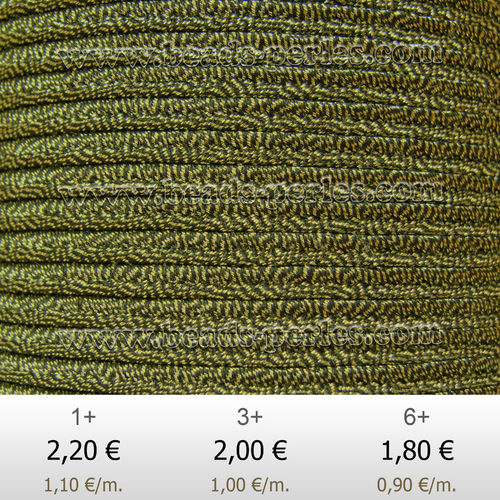 Textil - Soutache Metalizado - 3mm - Oro Antico (2 metros)