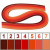 Quilling - Tiras de papel - 3mm - 7 colores / 140 tiras - Tonos rojos (1 paquete)