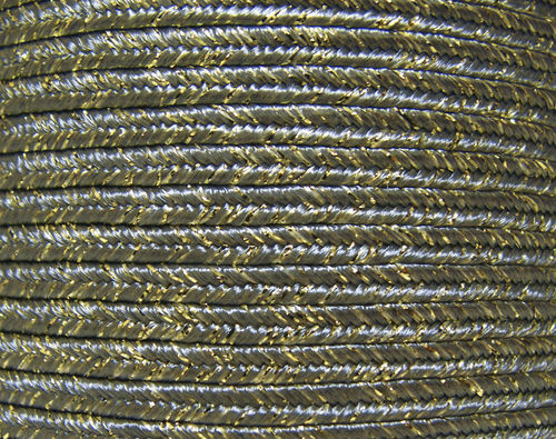 Textil - Soutache METALLICUM - 3mm - Aurum Graphite (2 metros)