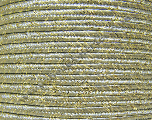 Textil - Soutache METALLICUM - 3mm - Aurum Britannia Silver (2 metros)