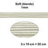 Alambre - French Wire SOFT / Canutillo de bordar BLANDO - 1mm - 3 piezas de 10cm - Color plata