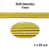 Alambre - French Wire SOFT / Canutillo de bordar BLANDO - 1mm - 1 pieza de 25cm - Color oro