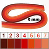 Quilling - Tiras de papel - 5mm - 7 colores / 140 tiras - Tonos rojos (1 paquete)