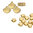 Cristal Checo - Ginko - 7,5x7,5mm - Gold Satin (37uds - 10gr.)