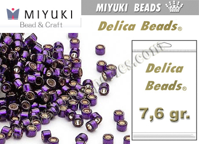 DB0609 - Miyuki - Delica - 11/0 - Silver-Lined Dark Purple (bolsa de 7,6 gr.)