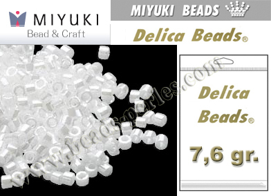 DB0201 - Miyuki - Delica - 11/0 - Opaque White Pearl (bolsa de 7,6 gr.)