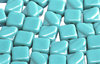 Cristal Checo - Silky Beads - 6x6mm - Opaque Blue Turquoise (20 Uds.)