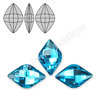 Cabuchón - Cristal Pointback - Rhombus Check 12X19mm - Blue Turquoise (2 Uds.)