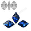 Cabuchón - Cristal Pointback - Rhombus Check 12X19mm - Deep Sapphire (2 Uds.)