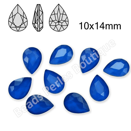 Cabuchón - Cristal GEL - Drop 10x14mm - Sapphire (2 Uds.)
