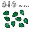 Cabuchón - Cristal GEL - Drop 10x14mm - Emerald (2 Uds.)
