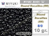RR00401 - Miyuki - Rocalla - 8/0 - Opaque Black (10 gramos)