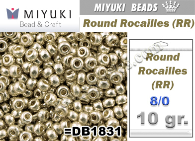 RR04201 - Miyuki - Rocalla - 8/0 - DURACOAT Galvanized Silver (10 gramos)