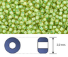 Toho - Rocalla - 11/0 - Inside Color Jonquil Mint Julep Lined (10 gramos)