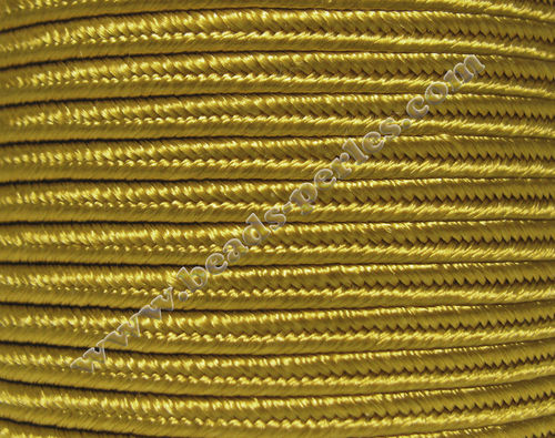 Textil - Soutache-Rayón - 3mm - Matte Gold (Oro Mate) (100 metros)