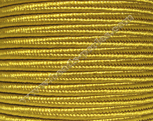 Textil - Soutache-Rayón - 3mm - Goldenrod (Vara de Oro) (100 metros)