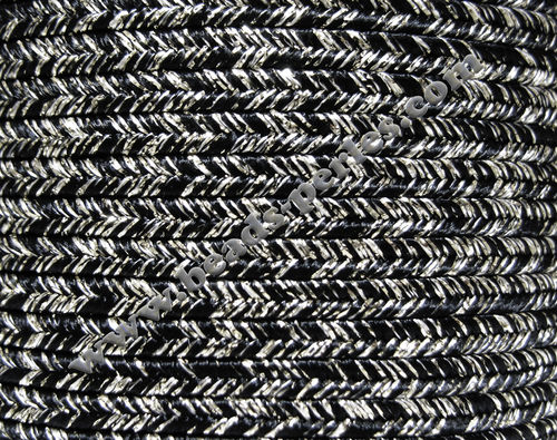 Textil - Soutache METALLICUM - 3mm - Argentum Black (Negro Argentum) (100 metros)