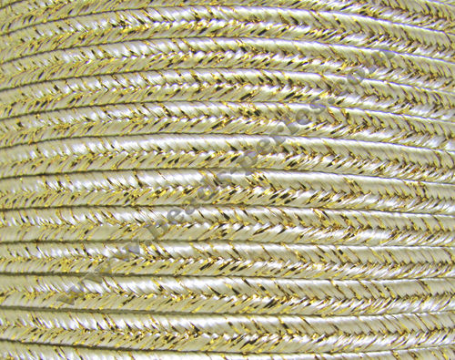 Textil - Soutache METALLICUM - 3mm - Aurum Ivory (100 metros)