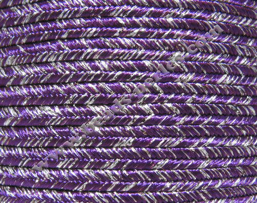 Textil - Soutache METALLICUM - 3mm - Argentum Dark Purple (Morado Oscuro Argentum) (100 metros)
