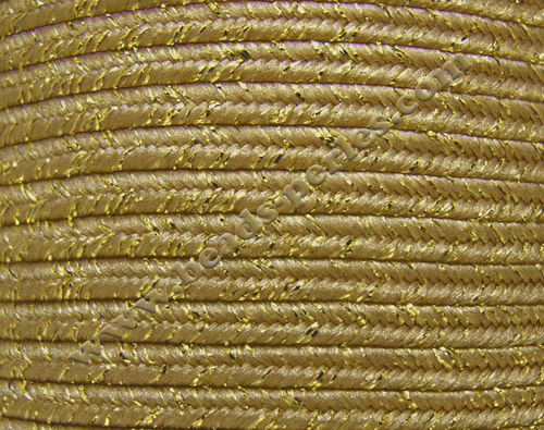 Textil - Soutache METALLICUM - 3mm - Aurum Cinnamon (Canela Aurum) (100 metros)