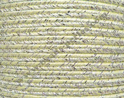 Textil - Soutache METALLICUM - 3mm - Argentum Pale Daffodil (Narciso Claro Argentum) (100 metros)