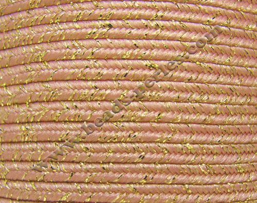 Textil - Soutache METALLICUM - 3mm - Aurum Salmon (Salmón Aurum) (100 metros)