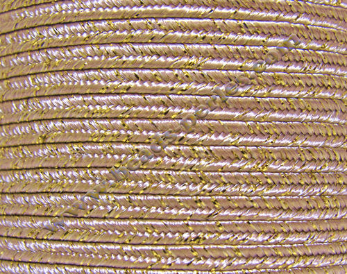 Textil - Soutache METALLICUM - 3mm - Aurum Petal (Pétalo Aurum) (100 metros)